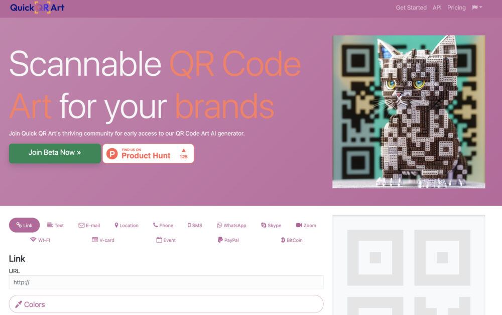 Scannable QR Code
Ant for your brandsのサイト