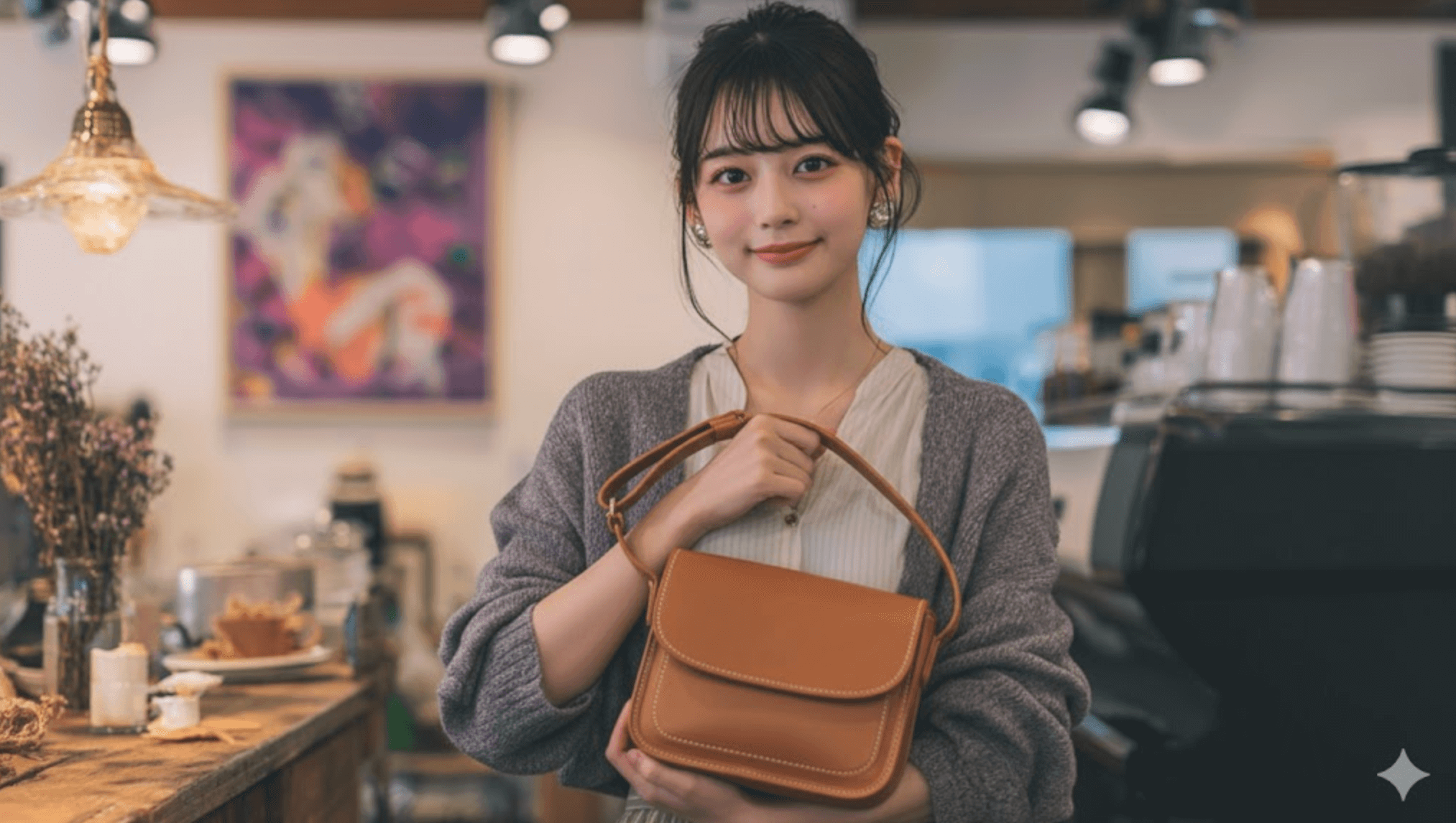 カバンを持たせた編集例