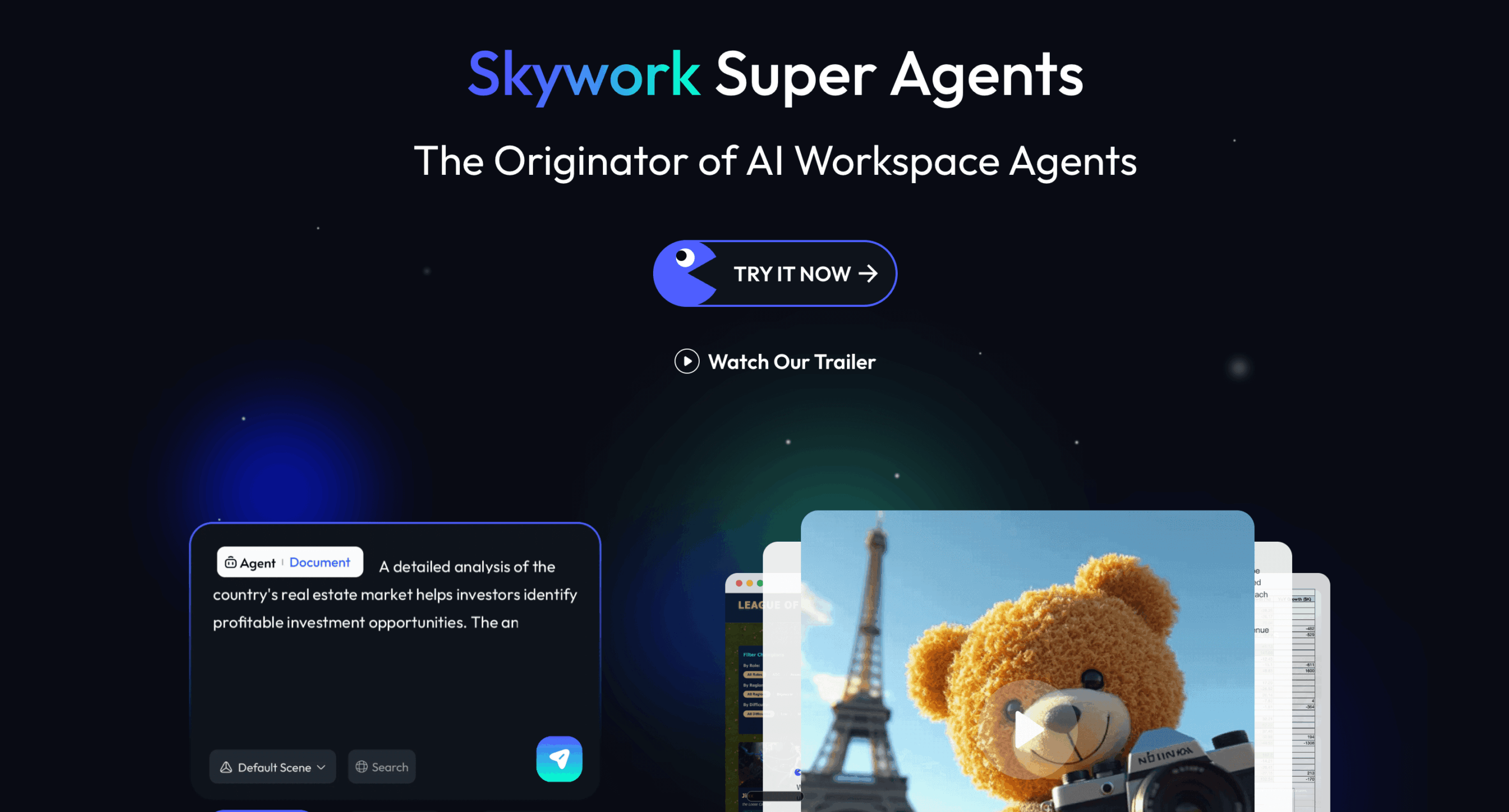 SkyWork Super Agentsのメイン画面