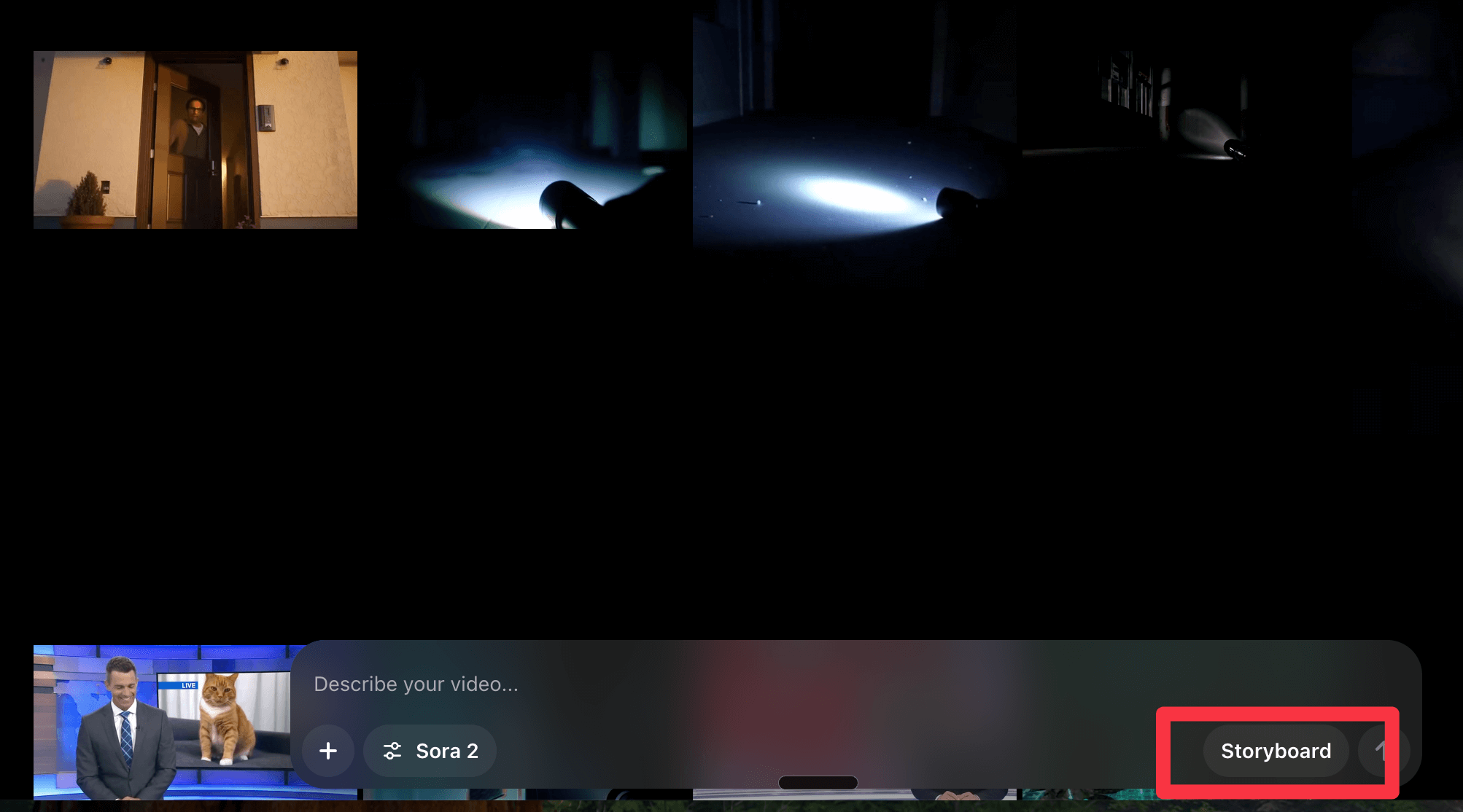 Sora 2ストーリーボード機能の概要画面