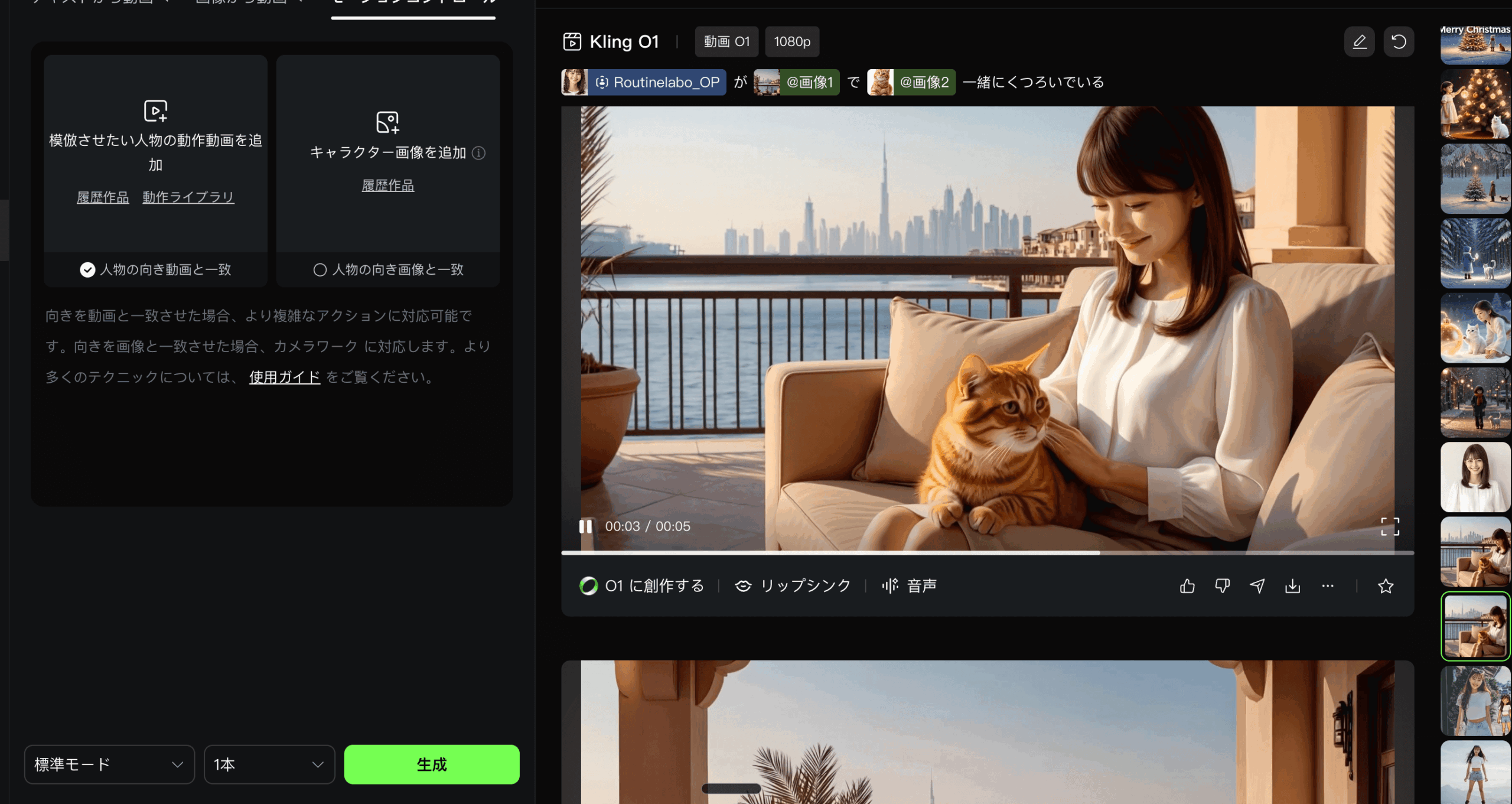 Kling O1の概要画面