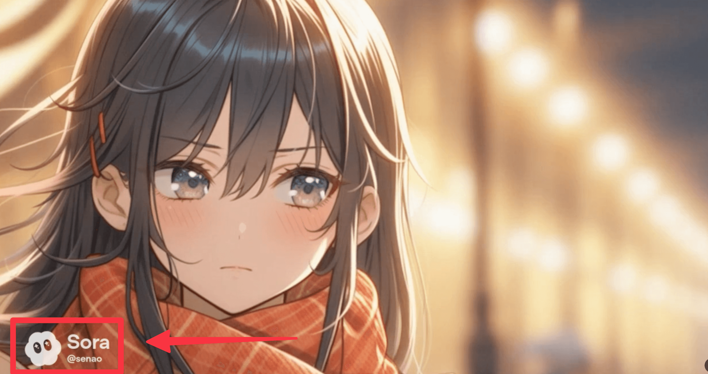 ウォーターマークが入った動画の例