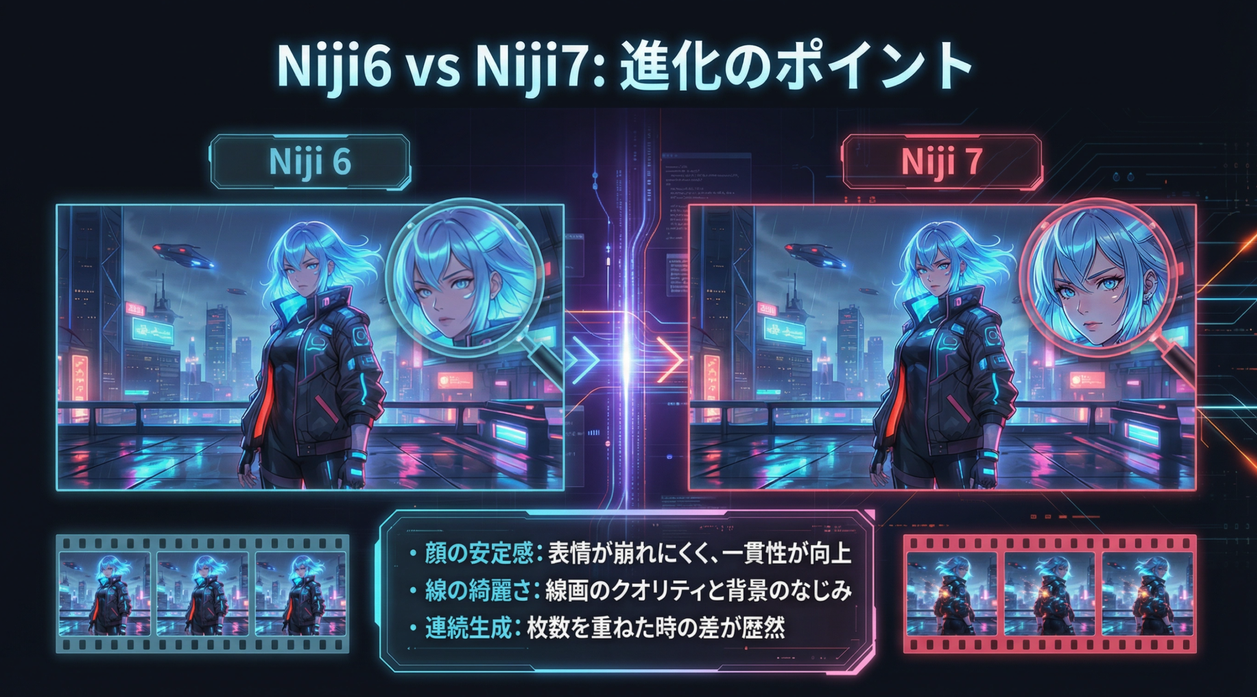 Niji 6とNiji 7の比較画像