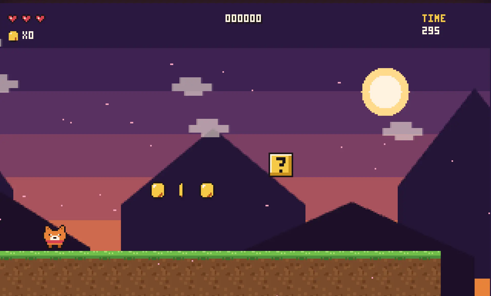 ブラウザ版Claudeで生成した2Dアクションゲームのプレイ画面