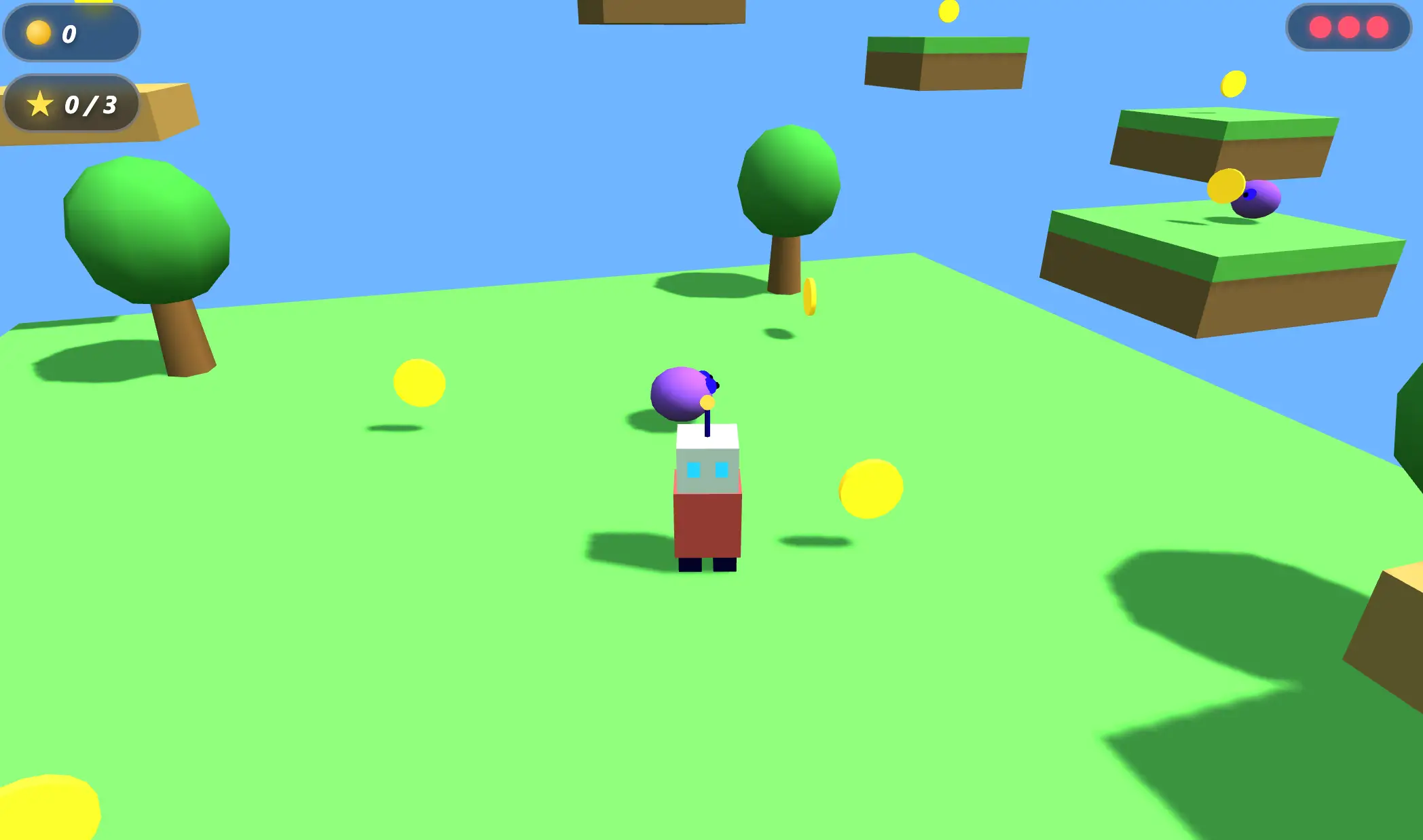 ブラウザ版Claudeで生成した3Dゲームのプレイ画面