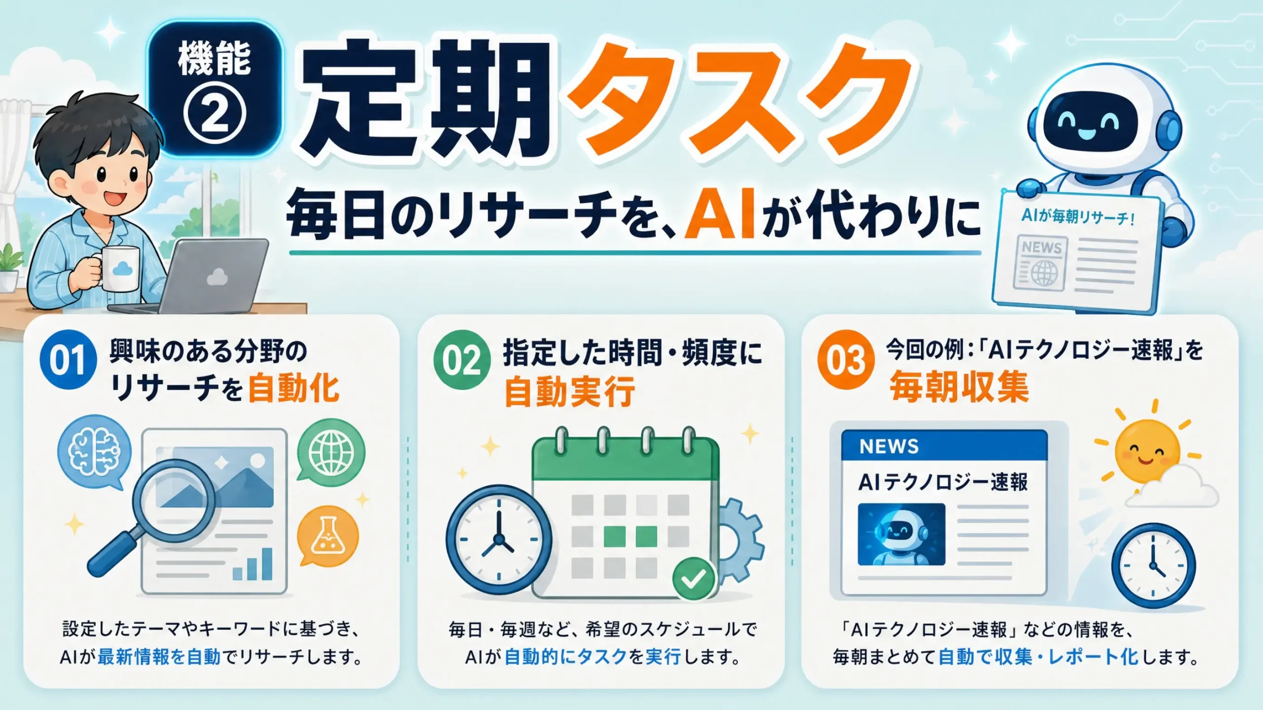 Skywork AIの定期タスク機能の使い方の画面