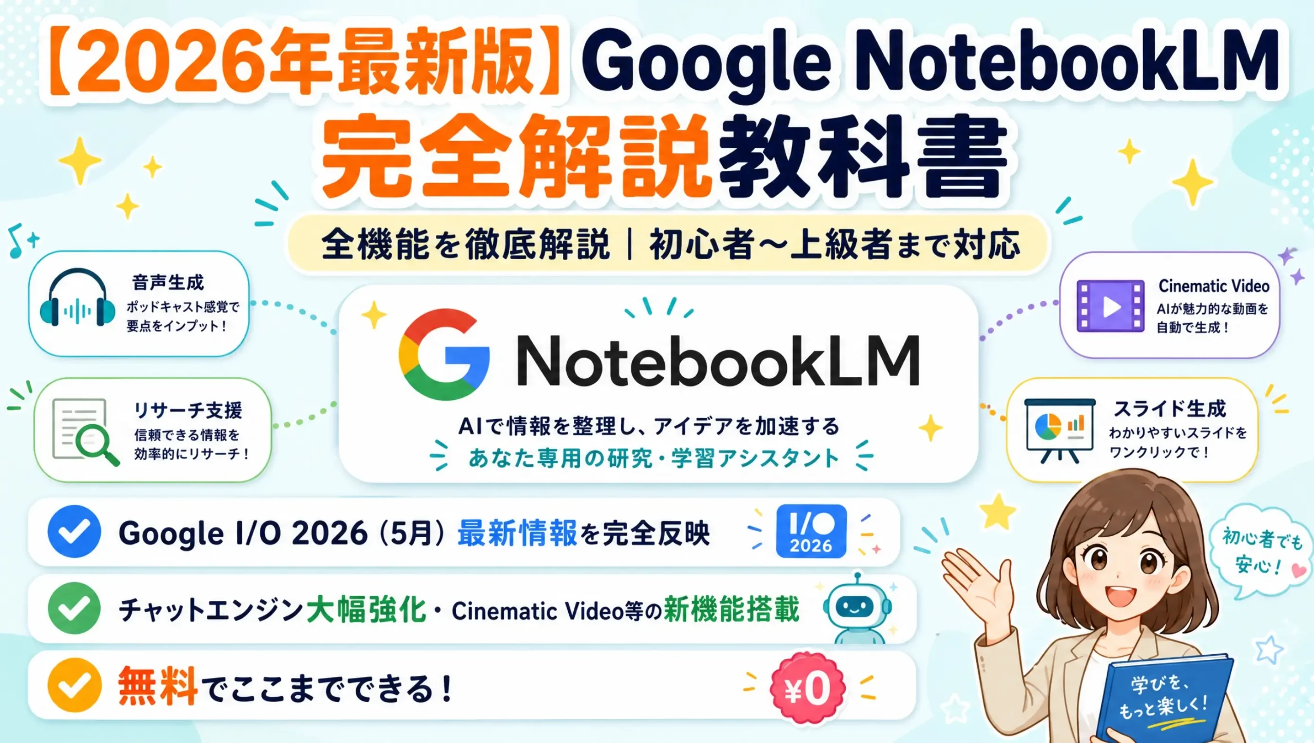 NotebookLMのトップ画面