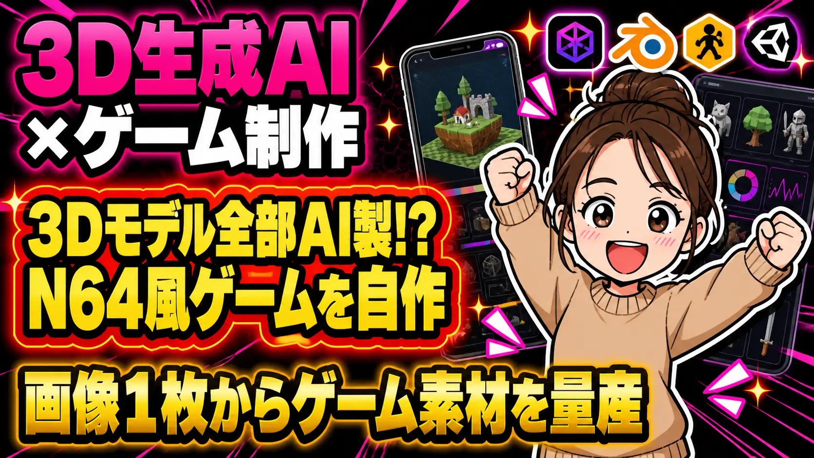 【2026年最新】3D生成AIでゲーム素材を全部作る