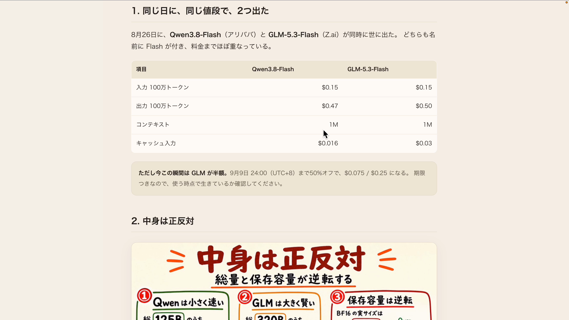 Qwen3.8-Flashのコンテキストウィンドウと仕様の画面