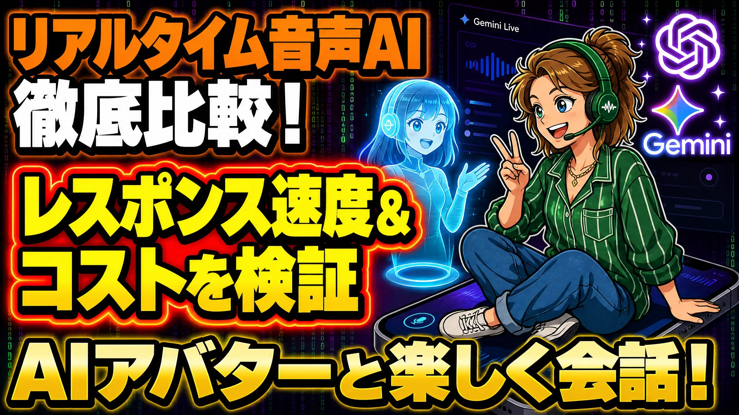 リアルタイム音声AIを実機比較
